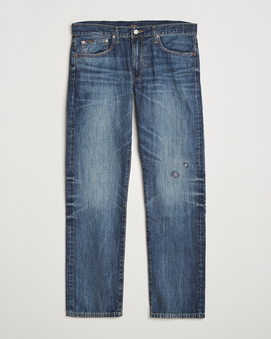 Men | Jeans | Polo Ralph Lauren | Hampton Ridig Denim Straight Jeans Mid Blue