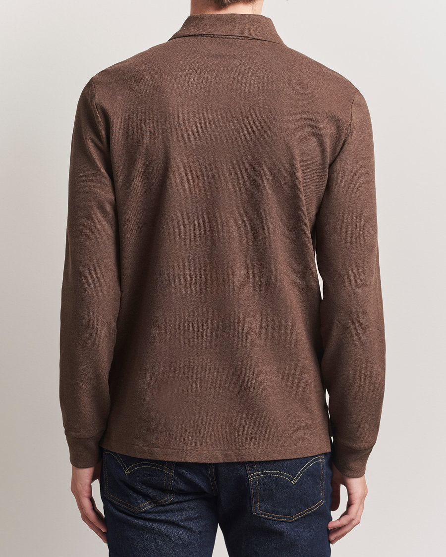 Polo Ralph Lauren Custom Slim Fit Long Sleeve Polo Nutmeg Brown