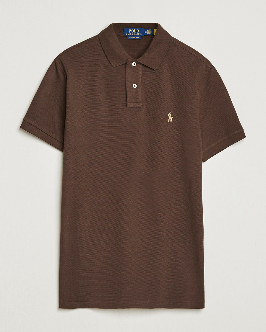 Polo Ralph Lauren Custom Slim Fit Polo Nutmeg Brown at CareOfCarl.com
