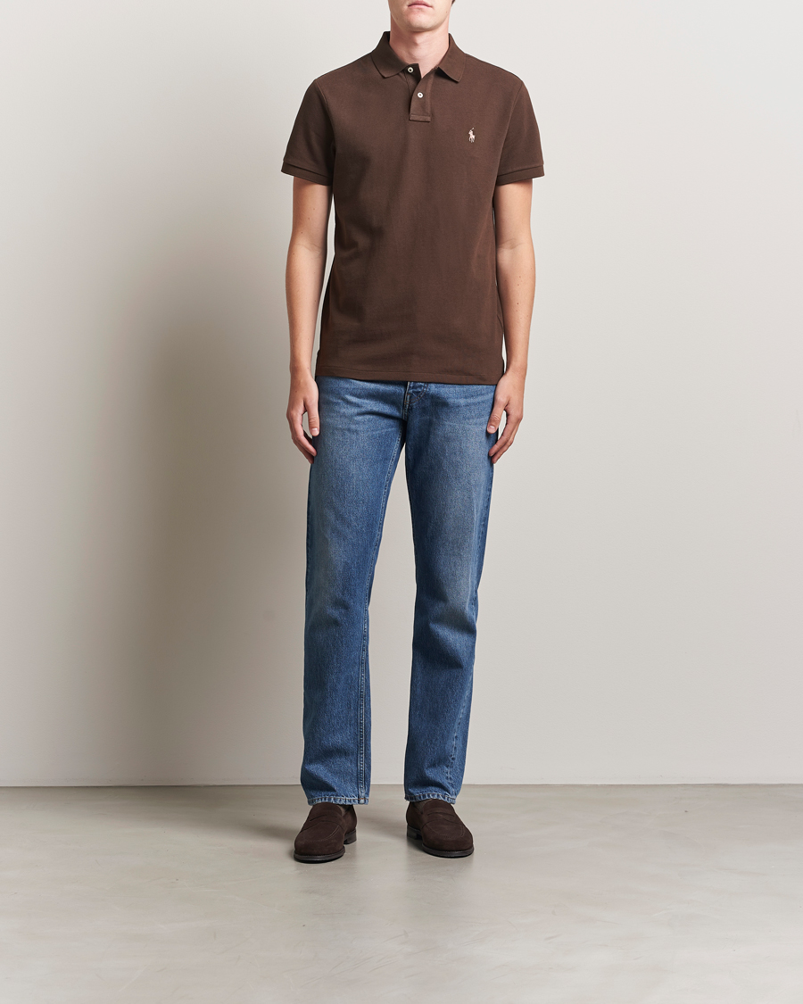 Men | Polo Shirts | Polo Ralph Lauren | Custom Slim Fit Polo Nutmeg Brown