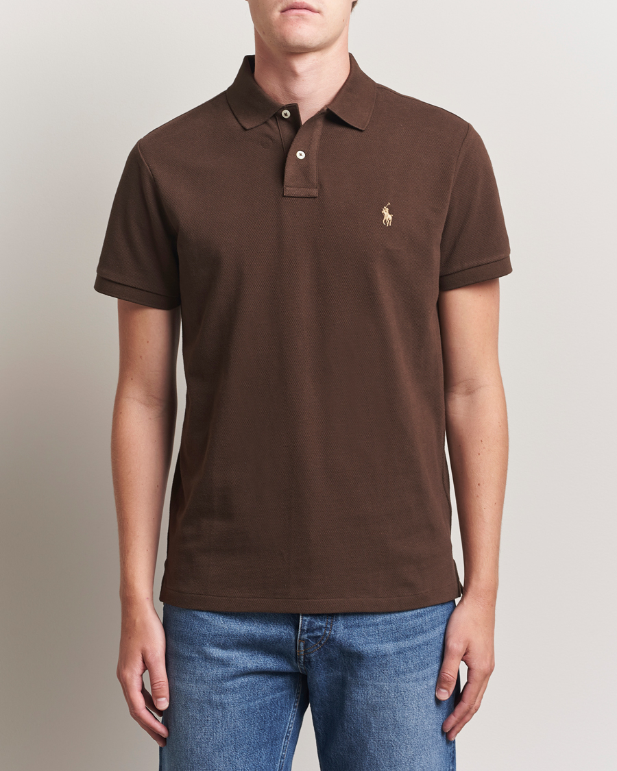Men | Polo Shirts | Polo Ralph Lauren | Custom Slim Fit Polo Nutmeg Brown