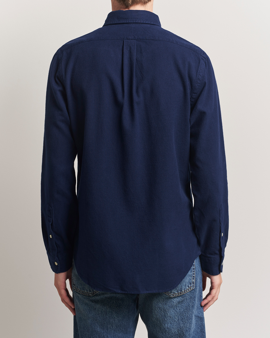 Men | Shirts | Polo Ralph Lauren | Custom Fit Brushed Flannel Shirt Newport Navy