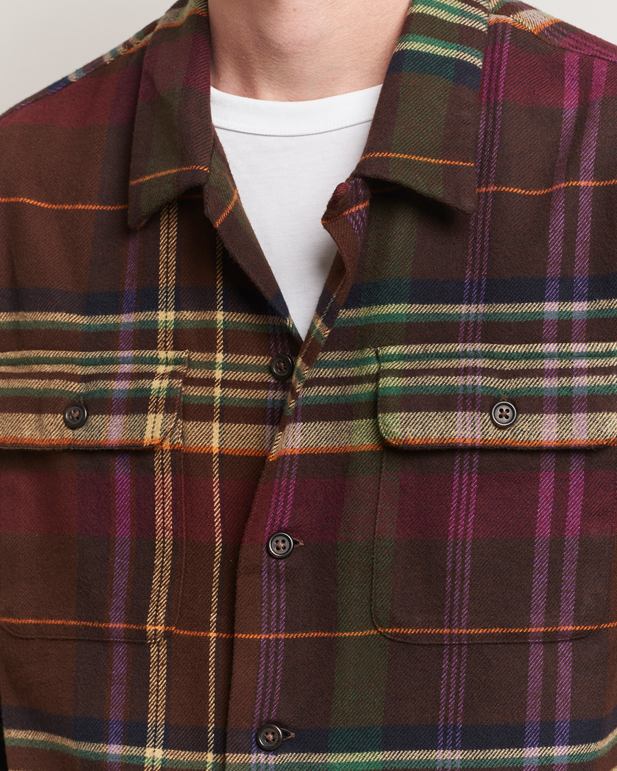 Men | Shirts | Polo Ralph Lauren | Brushed Flannel Pocket Shirt Brown/Green