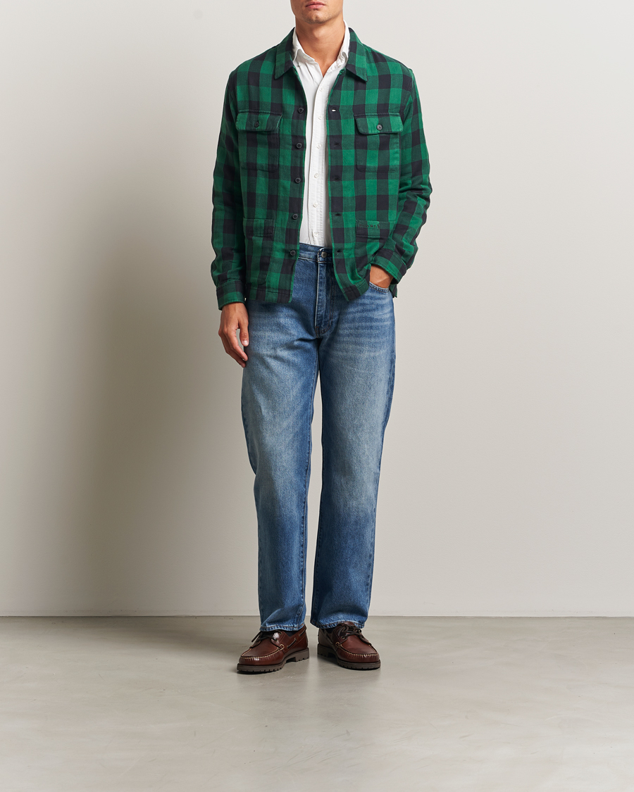 Men | Shirts | Polo Ralph Lauren | Double Faced Pocket Overshirt Green/Black