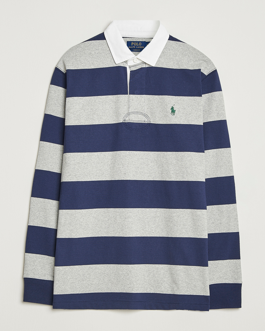 Polo Ralph Lauren Jersey Striped Rugger Navy/Andover Heather at