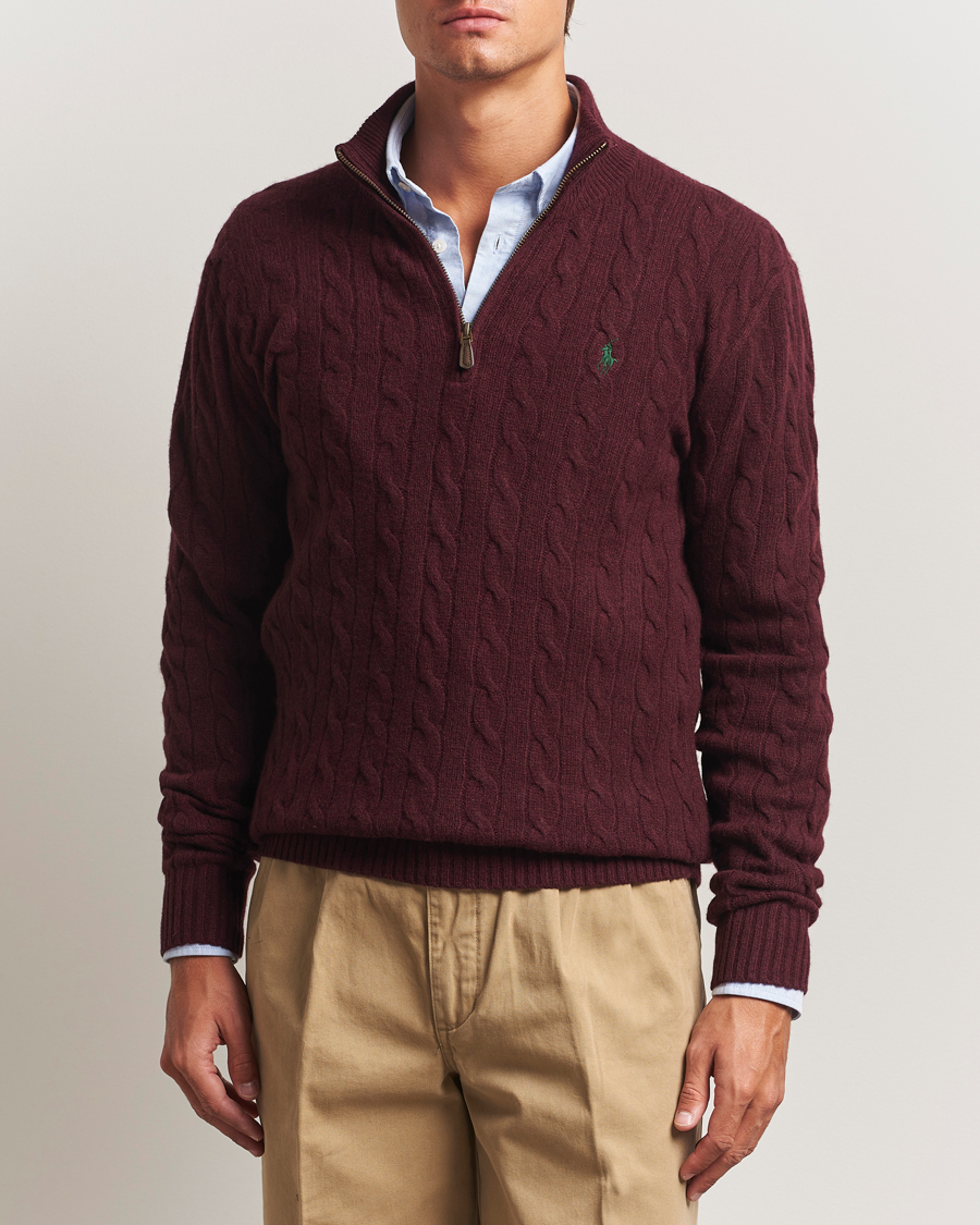 Polo Ralph Lauren Textured Half-Zip Red Reef at CareOfCarl.com