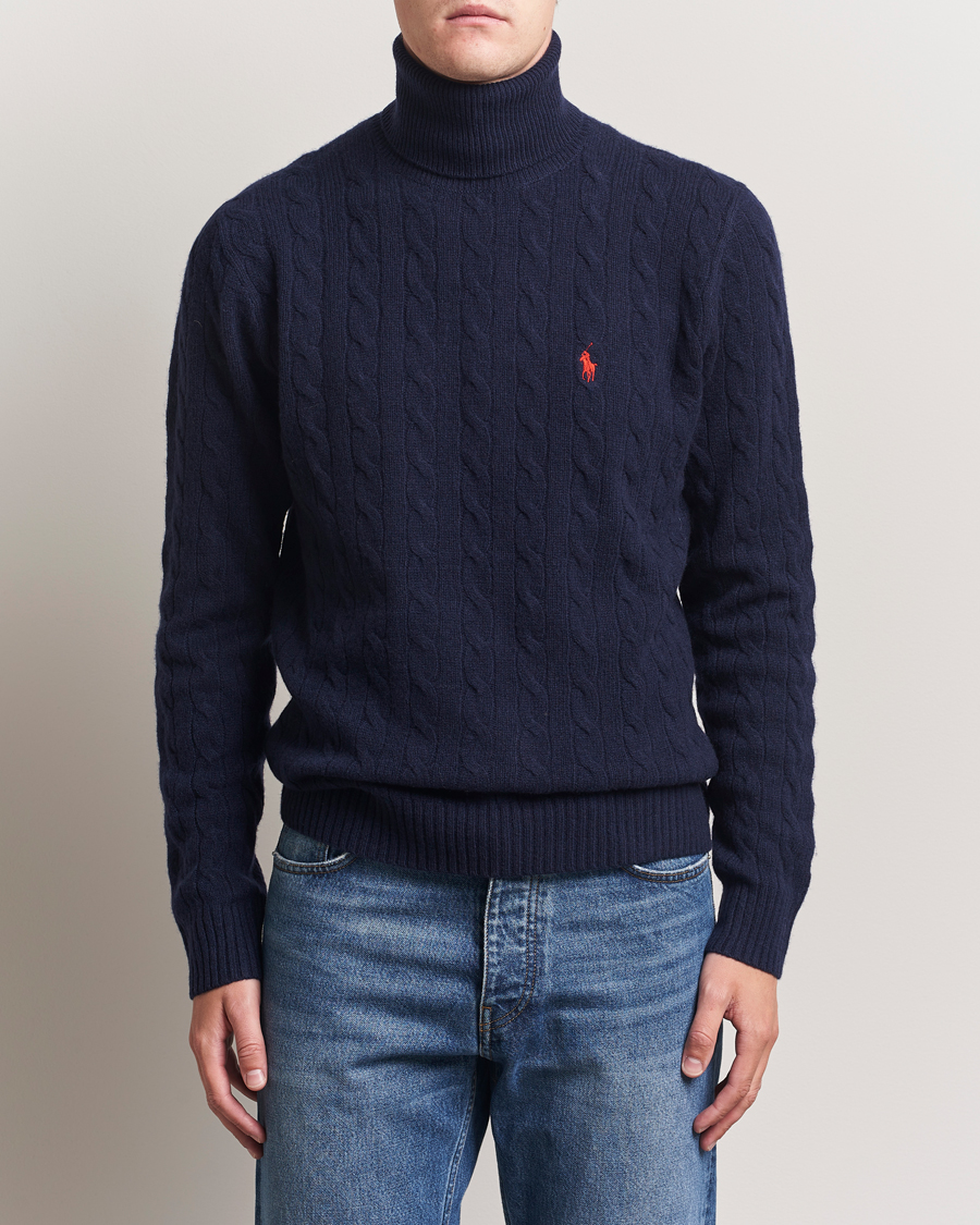 Men | Sweaters & Knitwear | Polo Ralph Lauren | Wool/Cashmere Rollneck Hunter Navy