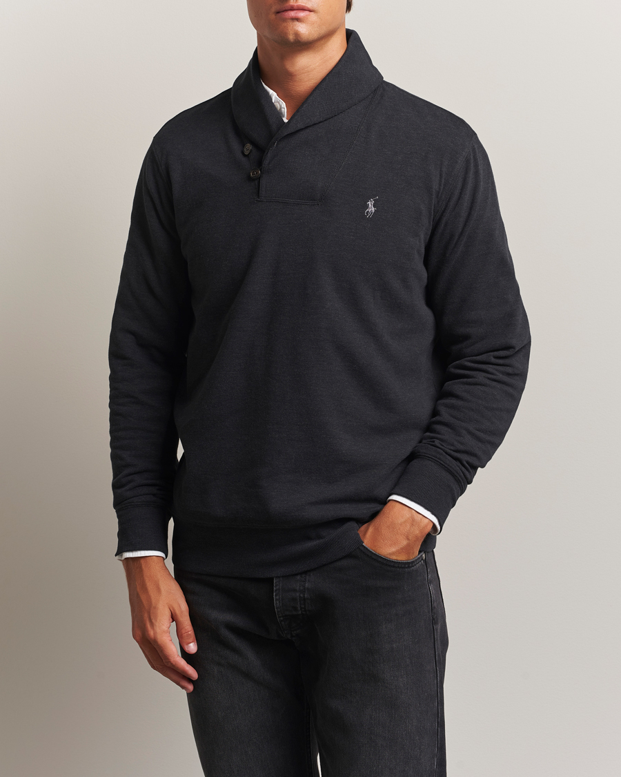Polo Ralph Lauren Shawl Collar Pullover Polo Black at CareOfCarl.com