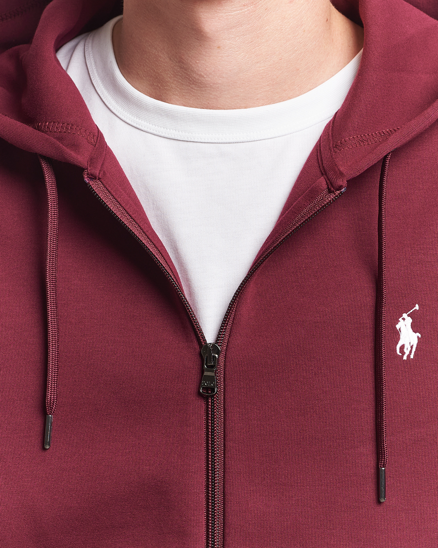 Polo Ralph Lauren Double Knitted Full-Zip Hoodie Classic Wine at