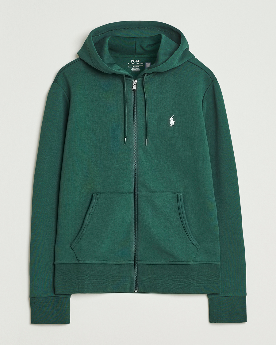 Men | Sweaters & Knitwear | Polo Ralph Lauren | Double Knitted Full-Zip Hoodie Vintage Pine