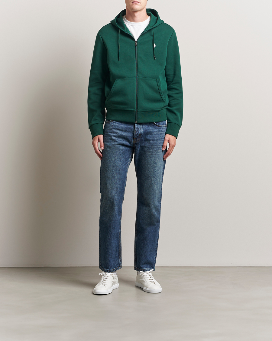 Men | Sweaters & Knitwear | Polo Ralph Lauren | Double Knitted Full-Zip Hoodie Vintage Pine