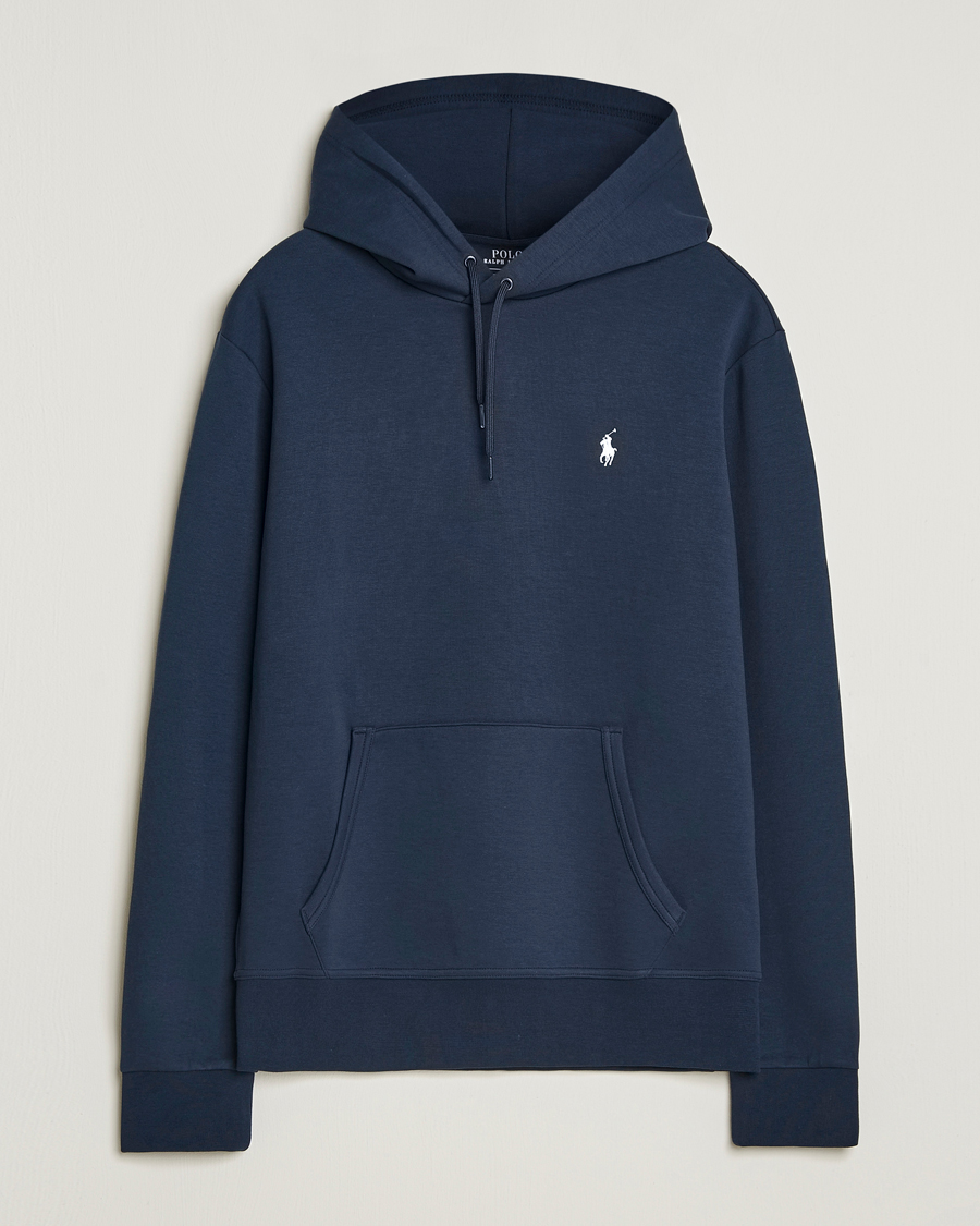 Men | Sweaters & Knitwear | Polo Ralph Lauren | Double Knitted Hoodie Aviator Navy