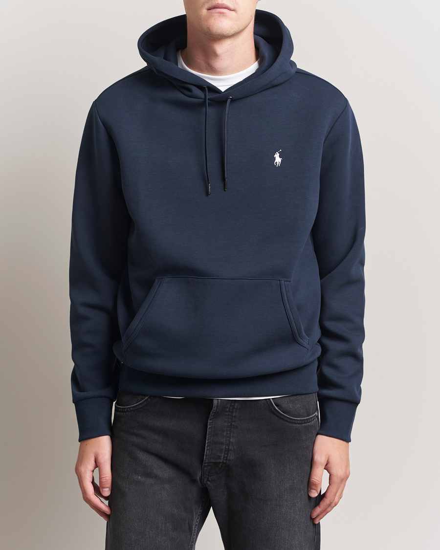 Polo Ralph Lauren Double Knitted Hoodie Aviator Navy at CareOfCarl.com