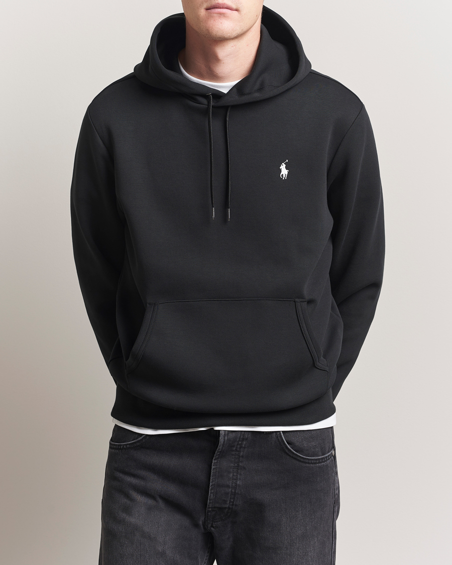 Polo Ralph Lauren Double Knitted Hoodie Polo Black at CareOfCarl.com