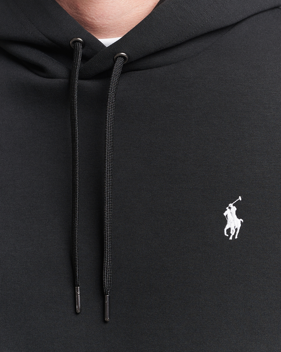 Polo Ralph Lauren Double Knitted Hoodie Polo Black at CareOfCarl.com