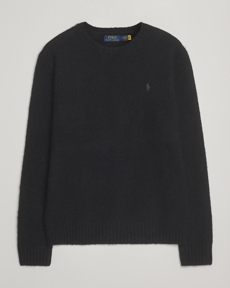 Men | Sweaters & Knitwear | Polo Ralph Lauren | Alpaca Crew Neck Sweater Polo Black Tonal