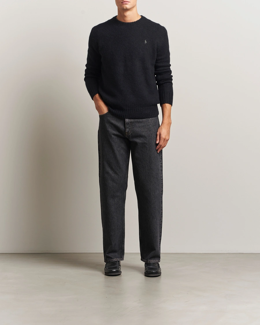 Men | Sweaters & Knitwear | Polo Ralph Lauren | Alpaca Crew Neck Sweater Polo Black Tonal