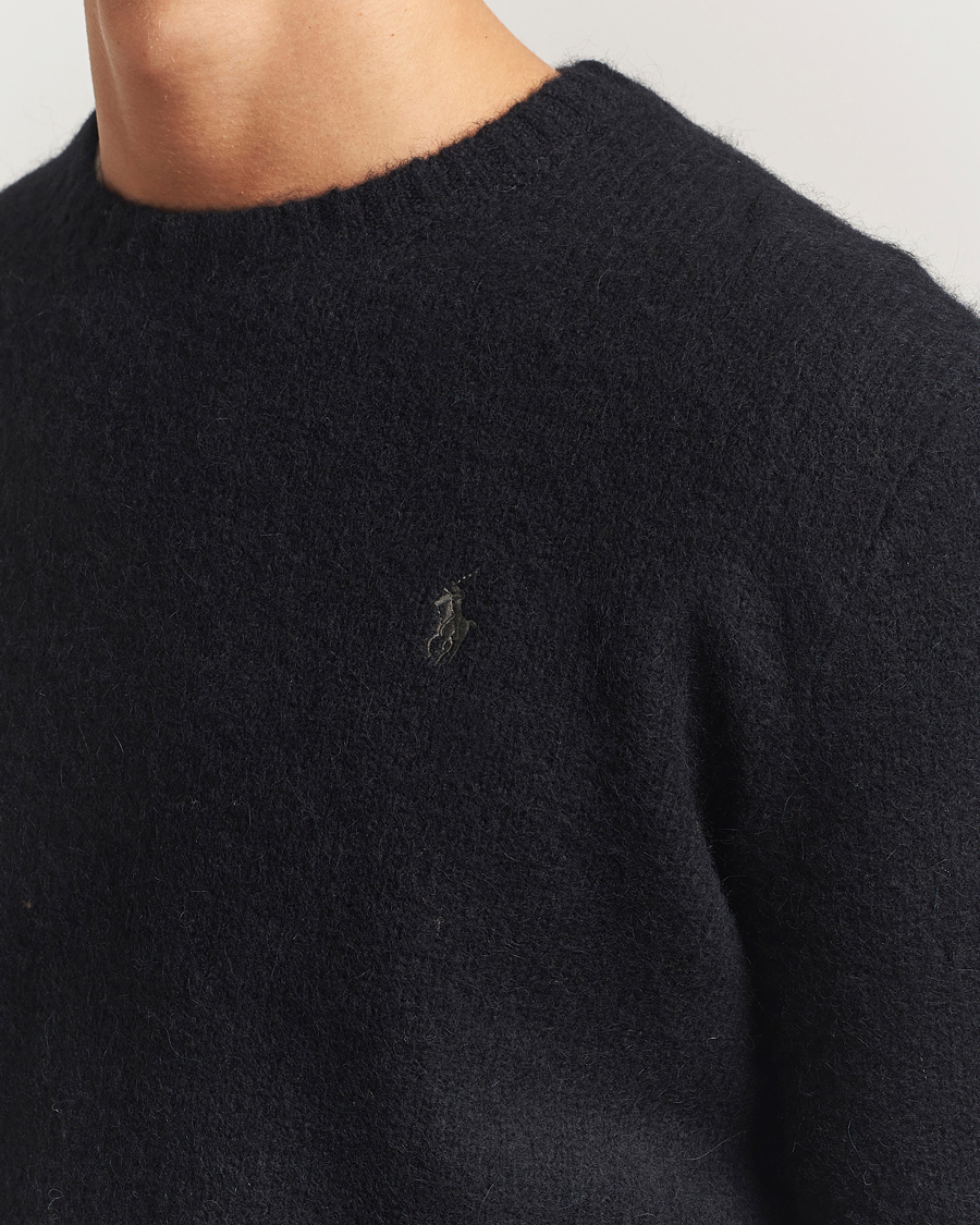 Men | Sweaters & Knitwear | Polo Ralph Lauren | Alpaca Crew Neck Sweater Polo Black Tonal
