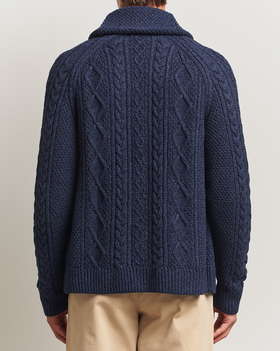 Men | Sweaters & Knitwear | Polo Ralph Lauren | Cotton Shawl Cardigan Navy Heather