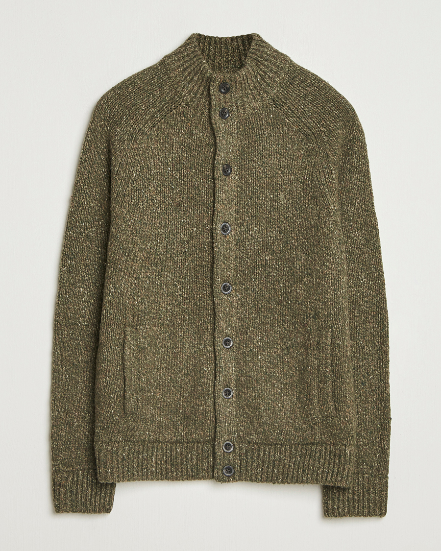 Men | Sweaters & Knitwear | Polo Ralph Lauren | Wool Blend Button Cardigan Olive Marl