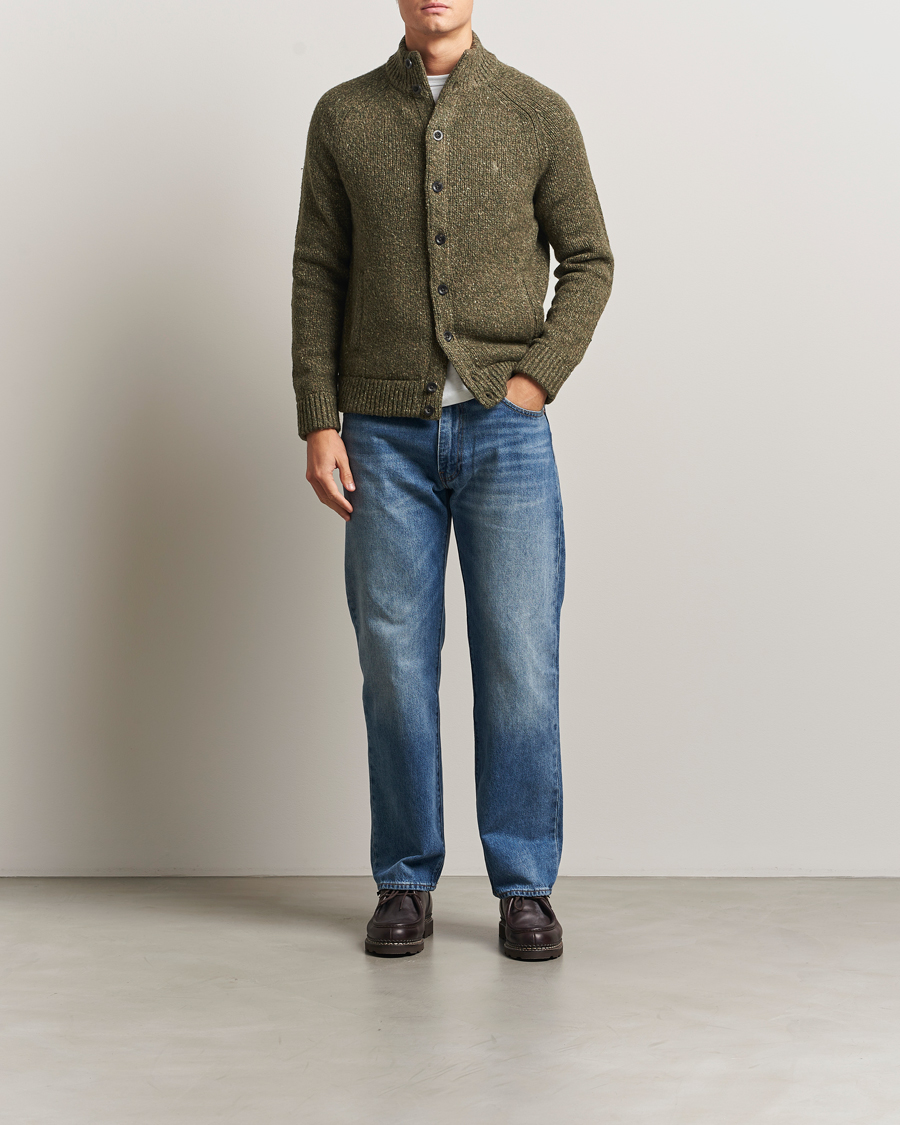 Men | Sweaters & Knitwear | Polo Ralph Lauren | Wool Blend Button Cardigan Olive Marl