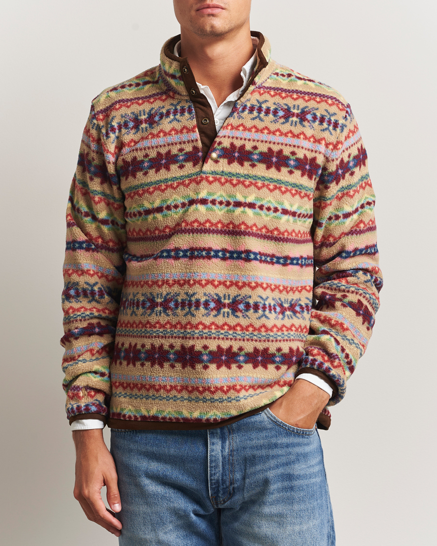 Men | Sweaters & Knitwear | Polo Ralph Lauren | Printed Fleece Camel Combo