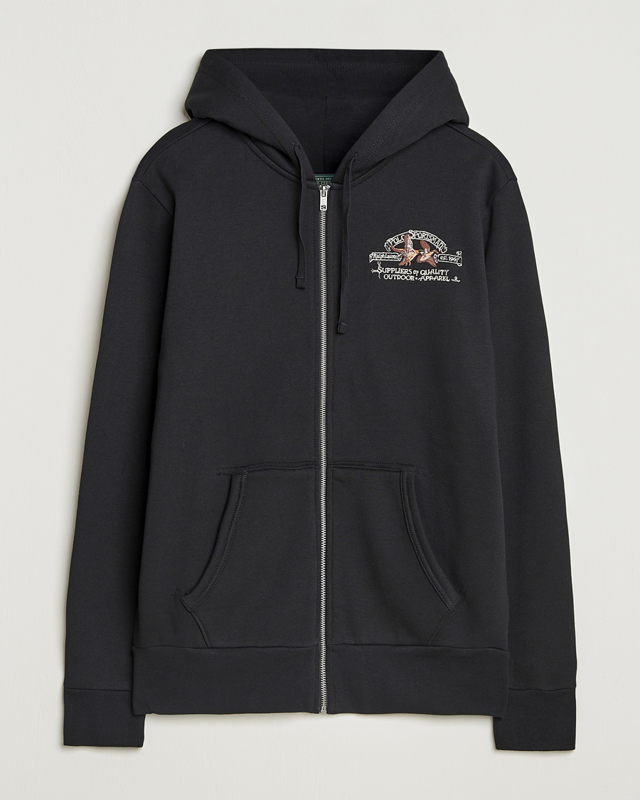 Men | Sweaters & Knitwear | Polo Ralph Lauren | Back Print Full-zip Polo Black