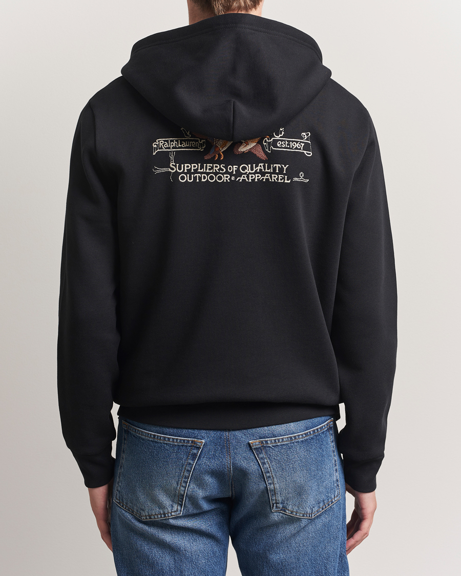 Men | Sweaters & Knitwear | Polo Ralph Lauren | Back Print Full-zip Polo Black