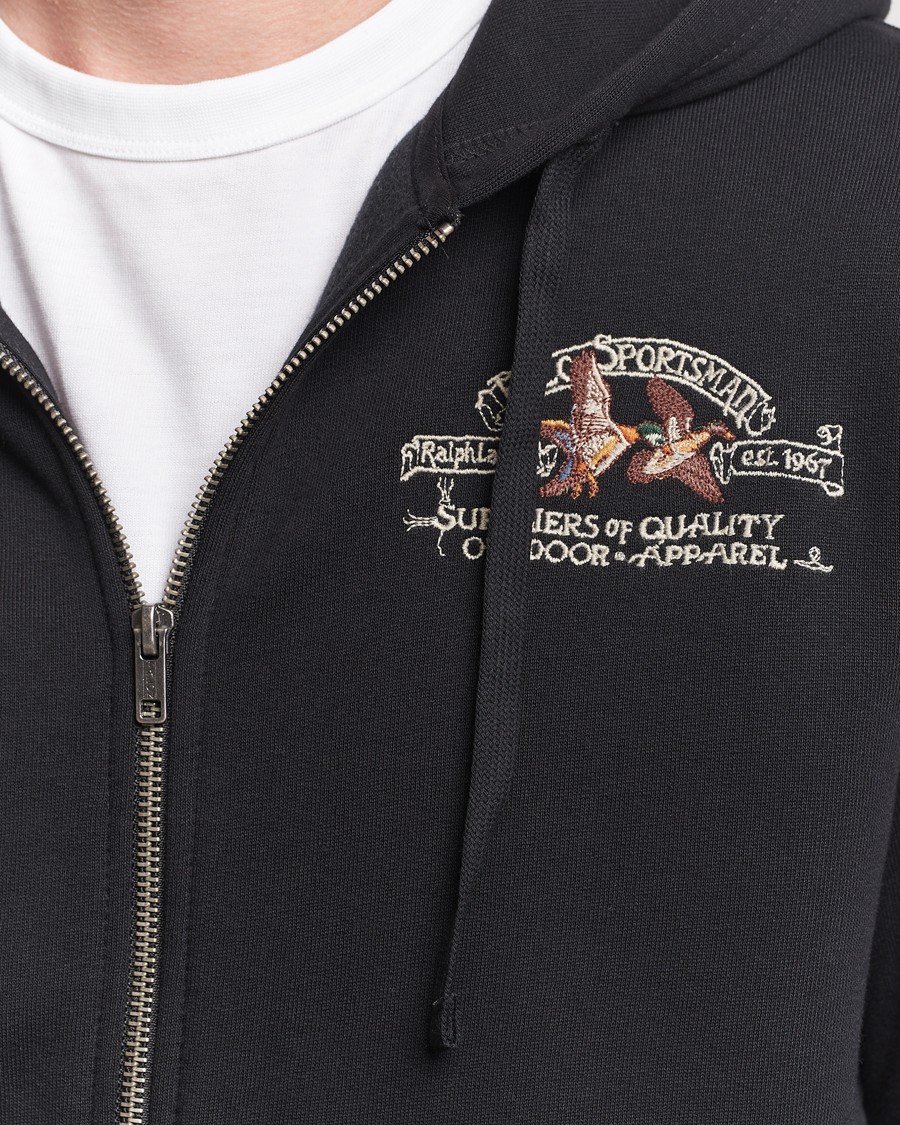 Men | Sweaters & Knitwear | Polo Ralph Lauren | Back Print Full-zip Polo Black