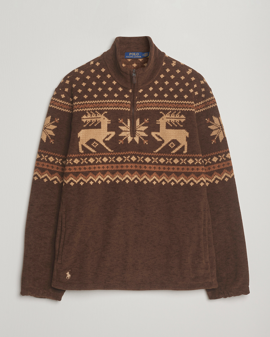 Men | Sweaters & Knitwear | Polo Ralph Lauren | Vintage Fairisle Half Zip Fleece Cascadia