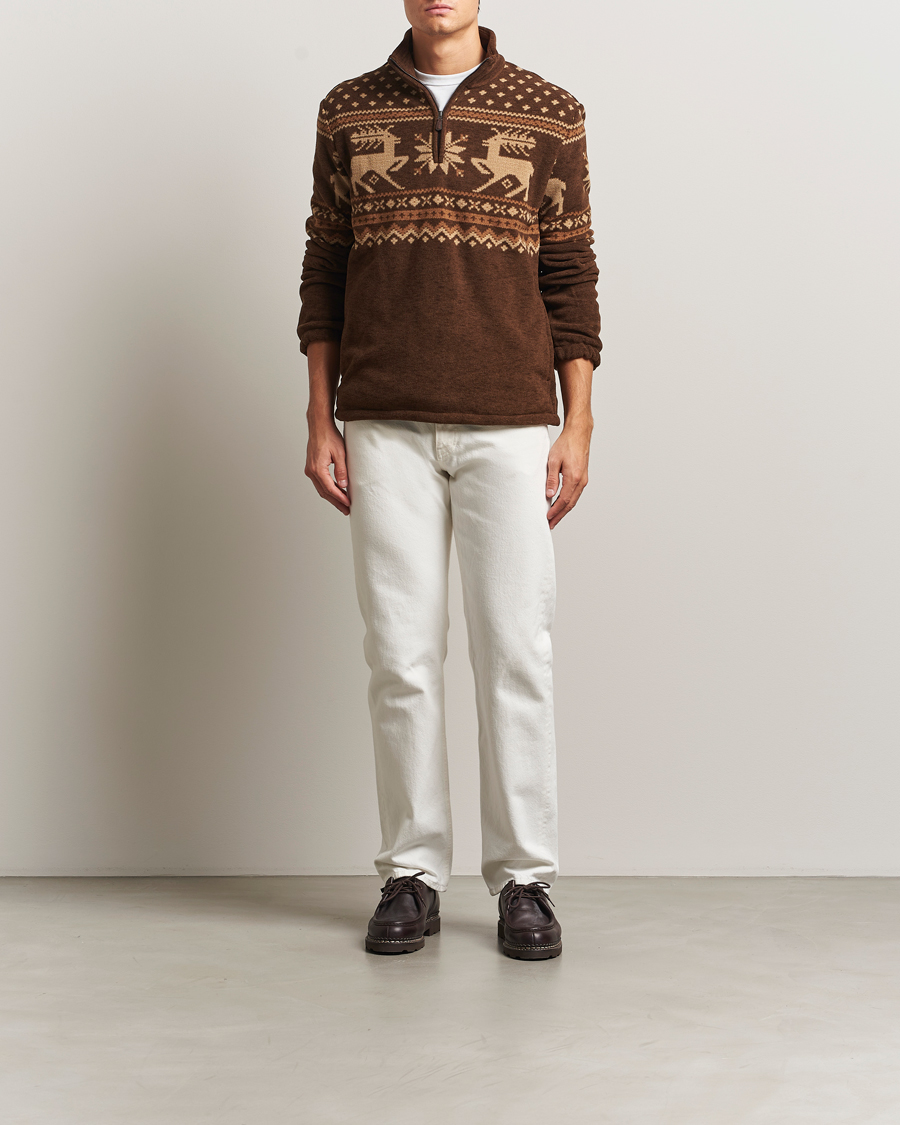 Men | Sweaters & Knitwear | Polo Ralph Lauren | Vintage Fairisle Half Zip Fleece Cascadia