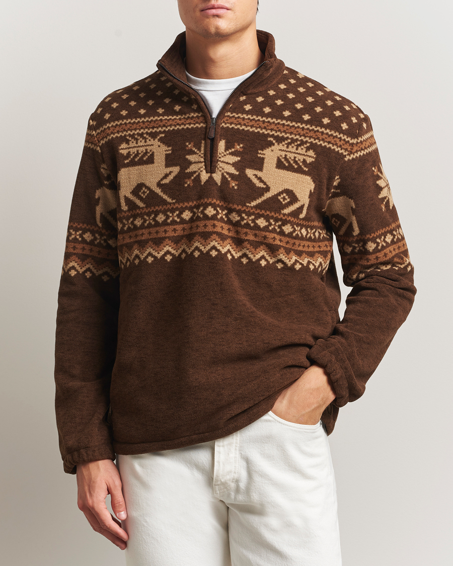 Men | Sweaters & Knitwear | Polo Ralph Lauren | Vintage Fairisle Half Zip Fleece Cascadia