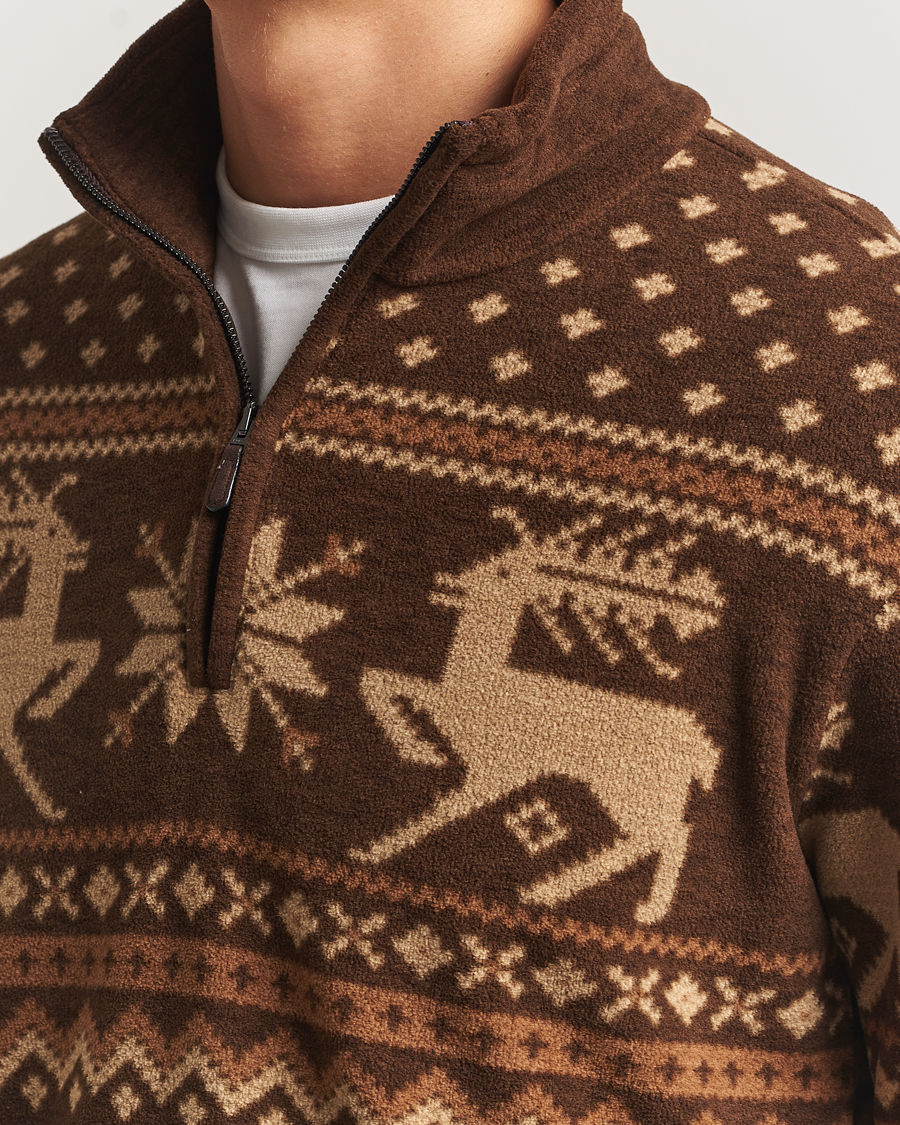 Men | Sweaters & Knitwear | Polo Ralph Lauren | Vintage Fairisle Half Zip Fleece Cascadia