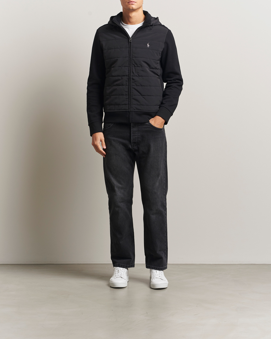 Polo Ralph Lauren Hybrid Jacquard Full Zip Hoodie Polo Black at