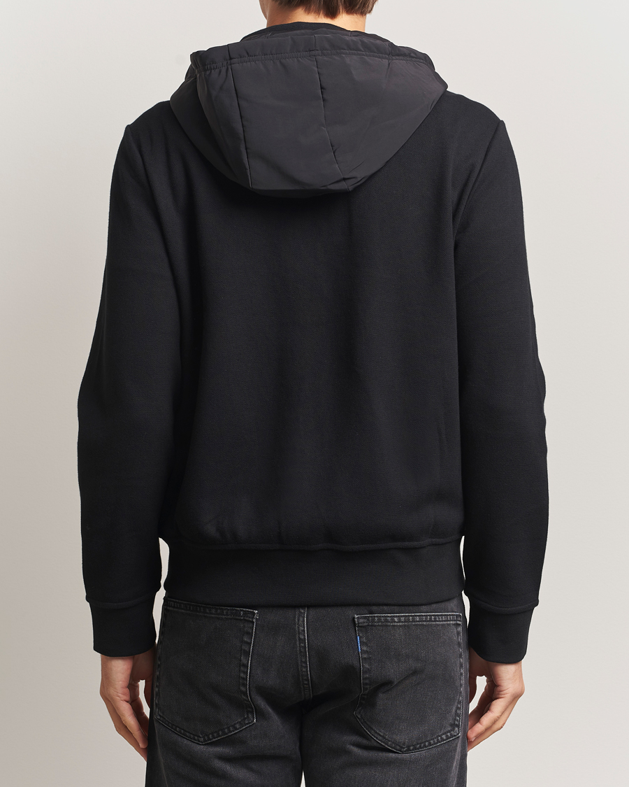 Men | Sweaters & Knitwear | Polo Ralph Lauren | Hybrid Jacquard Full Zip Hoodie Polo Black