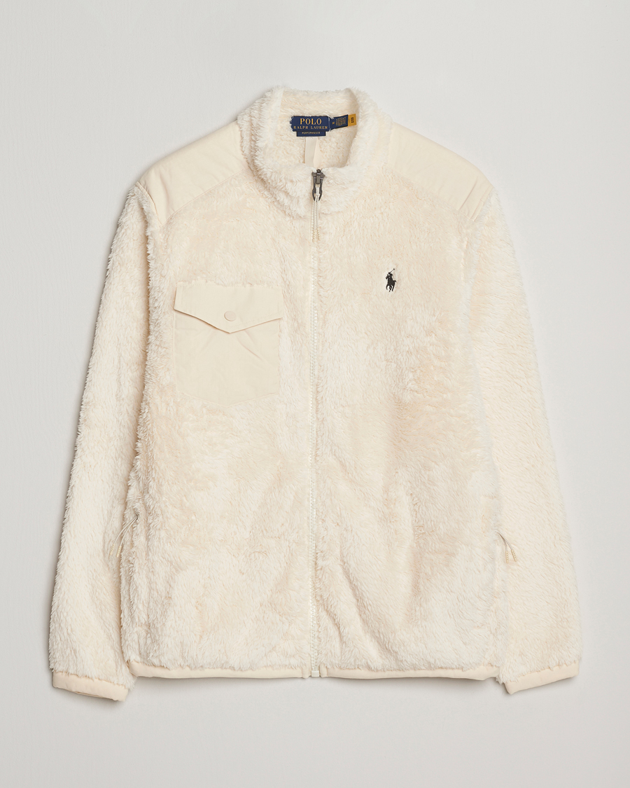 Polo Ralph Lauren Curly Hi-Pile Full Zip Andover Cream at