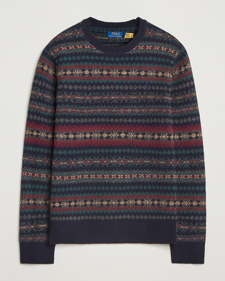 Polo Ralph Lauren Fairisle Wool Sweater Navy Combo at CareOfCarl.com