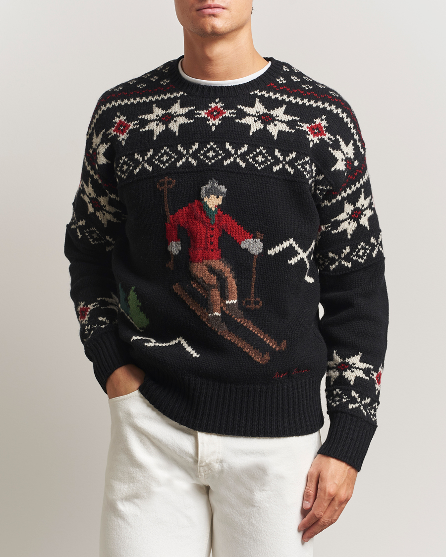 Men | Sweaters & Knitwear | Polo Ralph Lauren | Wool Skier Sweater Black Combo