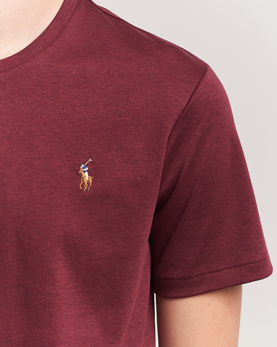 Men | T-Shirts | Polo Ralph Lauren | Luxury Pima Cotton Crew Neck T-Shirt Wine Heather