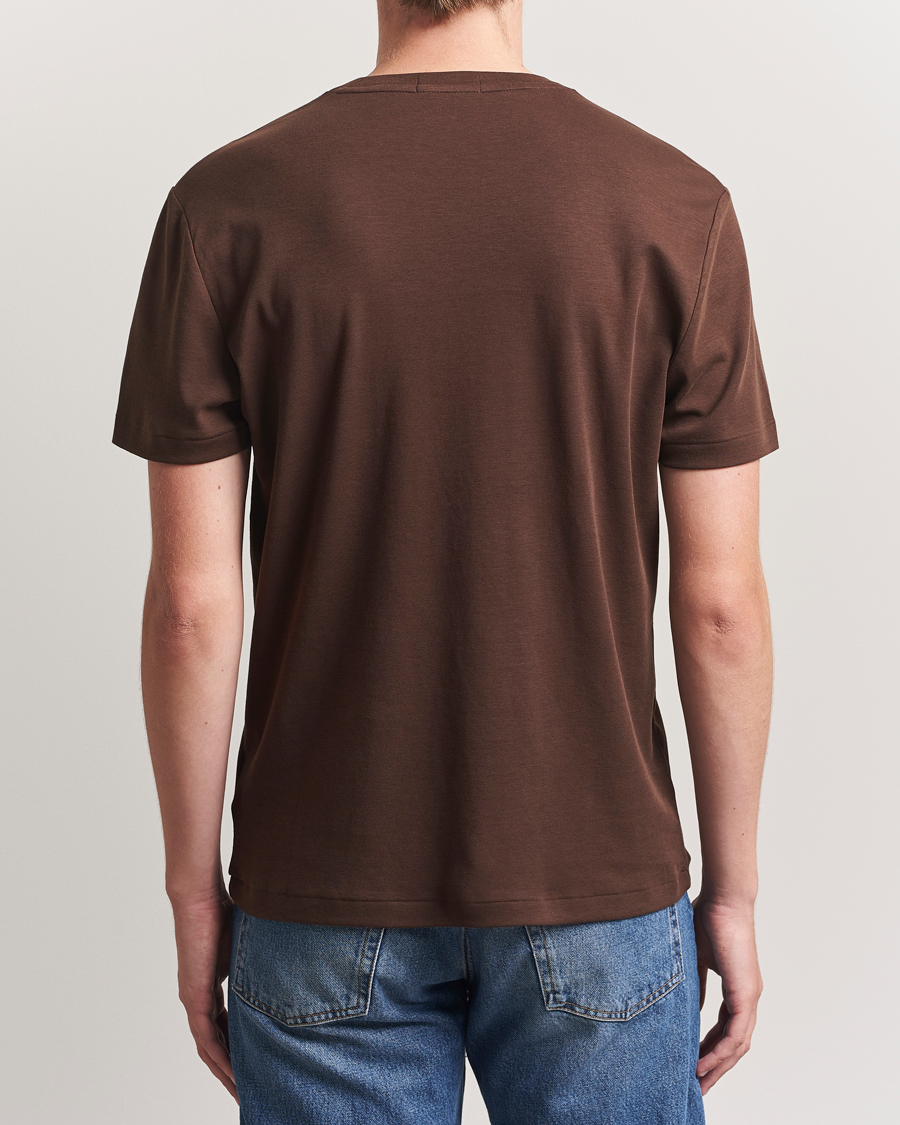 Men | T-Shirts | Polo Ralph Lauren | Luxury Pima Cotton Crew Neck T-Shirt Nutmeg Brown