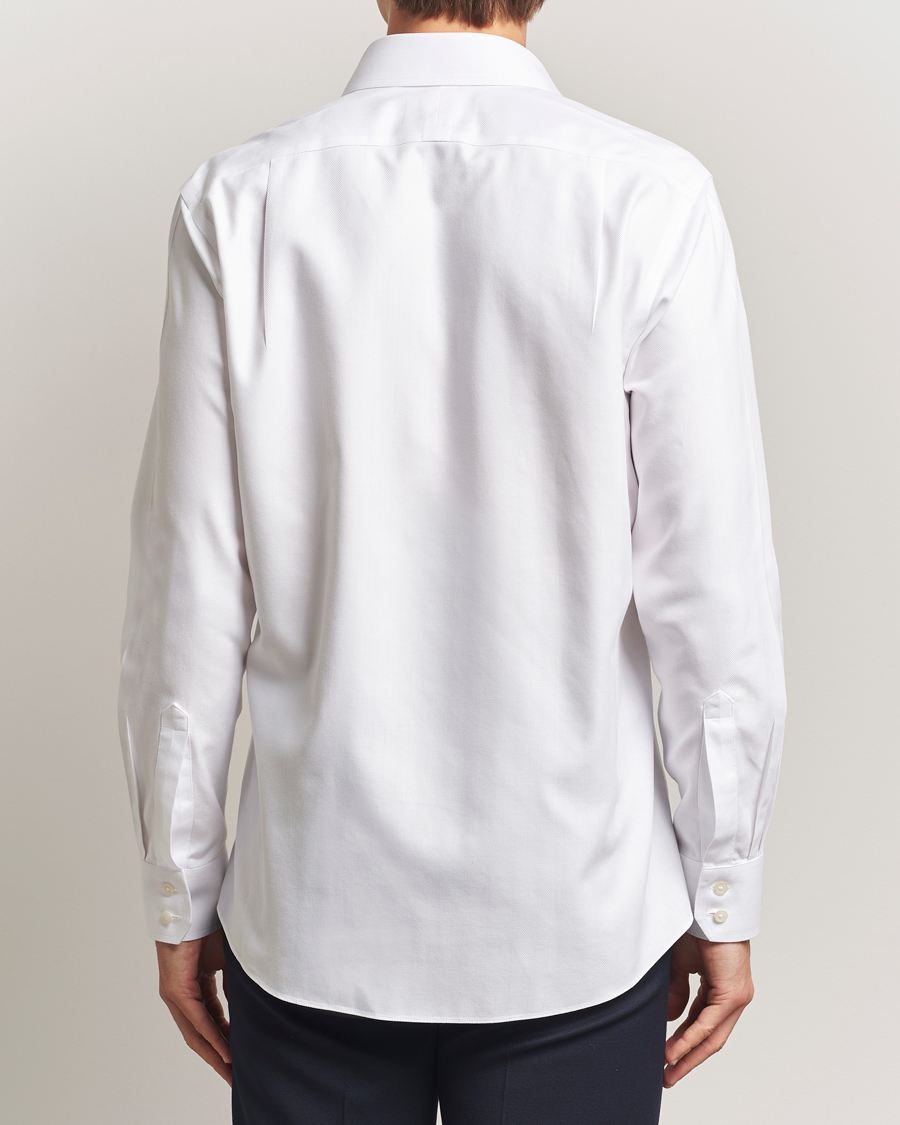 Men | Shirts | Charles Tyrwhitt | Slim Fit Non Iron Herringbone Cut Away Shirt White