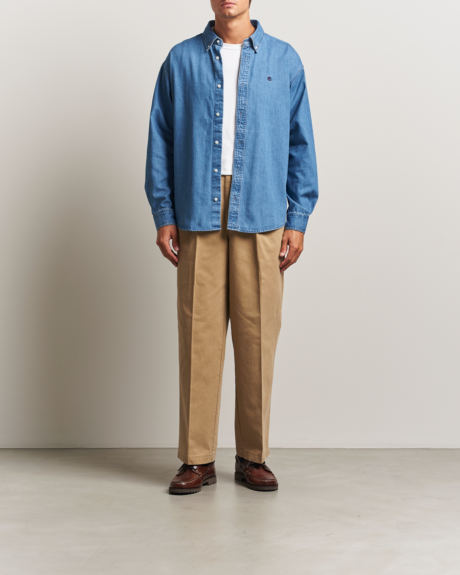 Men | Shirts | Carhartt WIP | Lucas Denim Shirt Blue