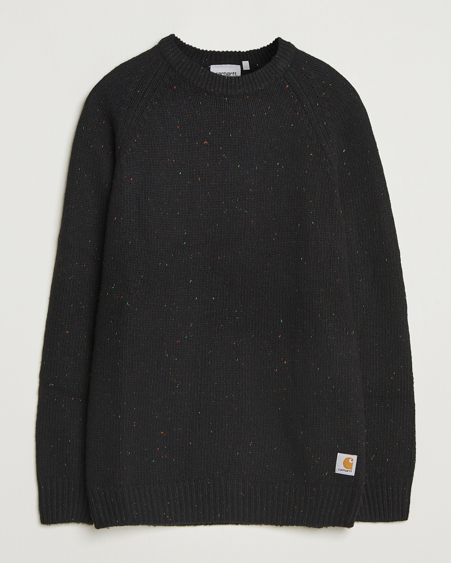 Men | Sweaters & Knitwear | Carhartt WIP | Anglistic Wool/Cotton Sweater Black