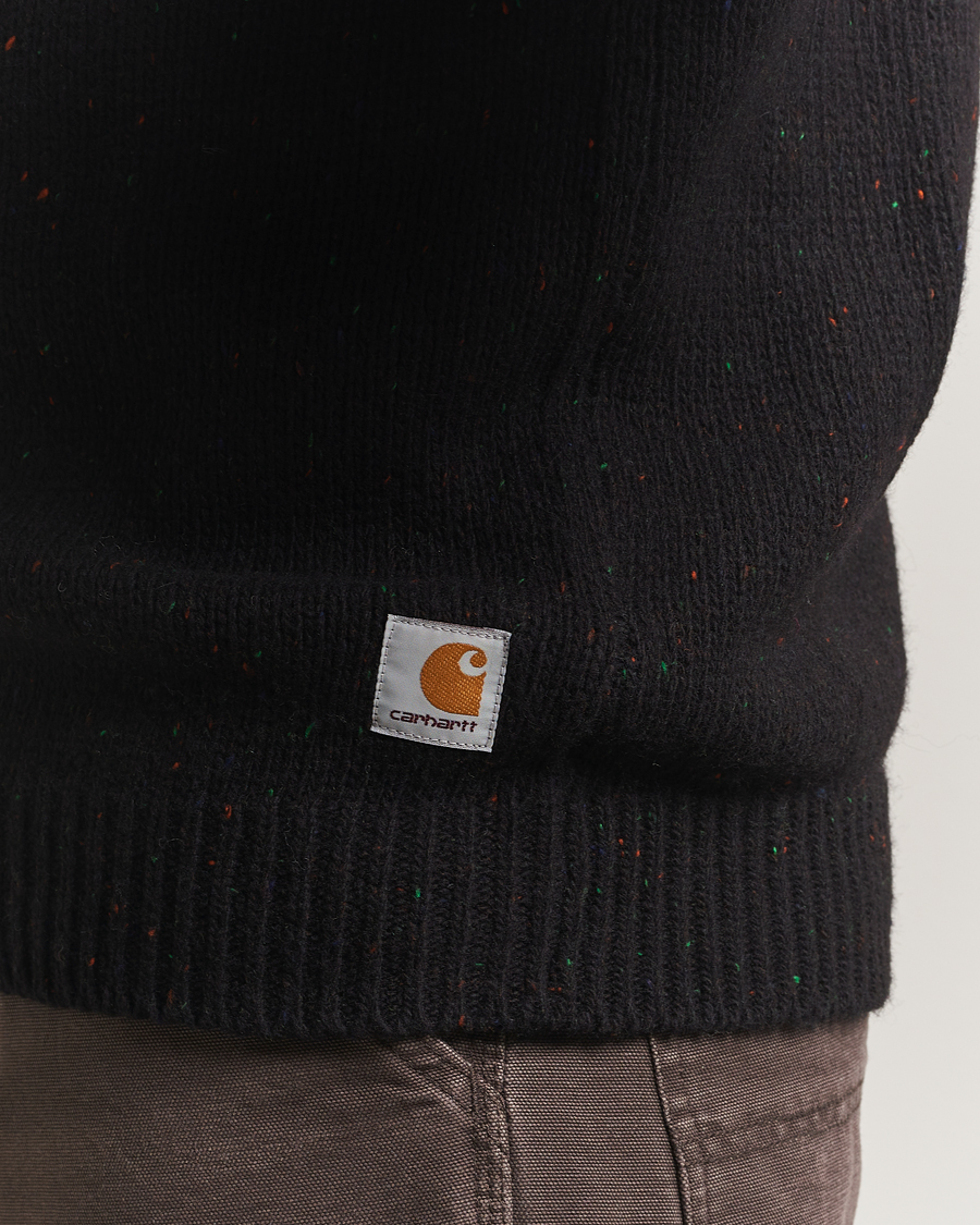 Men | Sweaters & Knitwear | Carhartt WIP | Anglistic Wool/Cotton Sweater Black