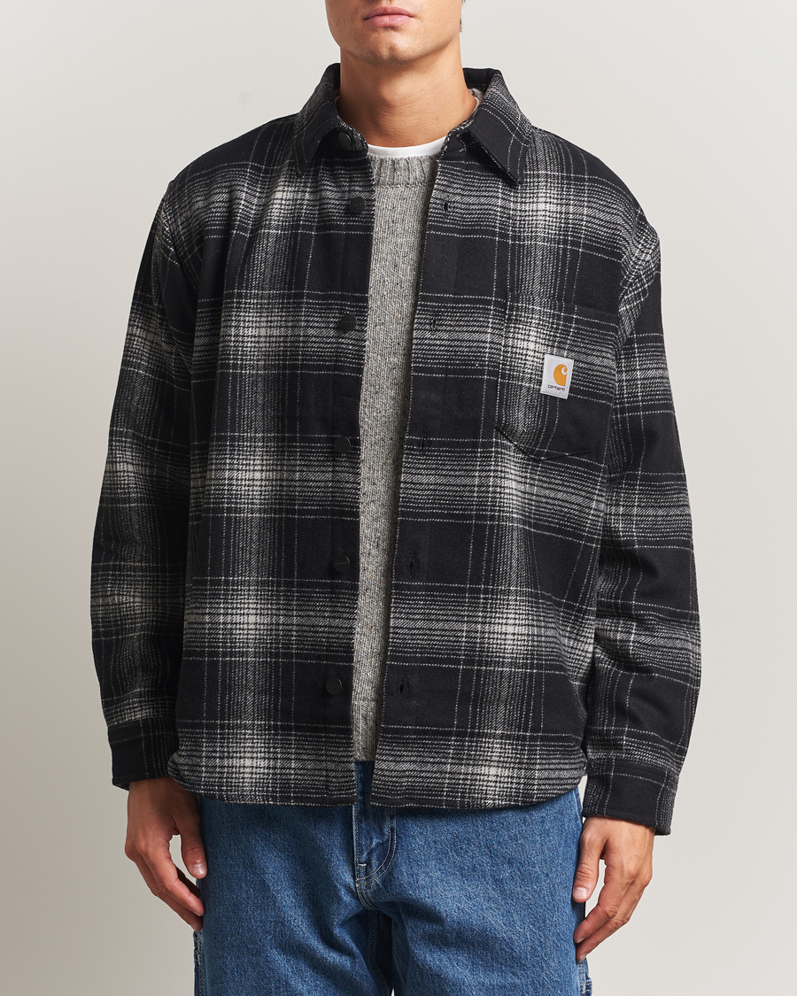 Carhartt WIP Brennan Padded Shirt Jacket Black at CareOfCarl.com