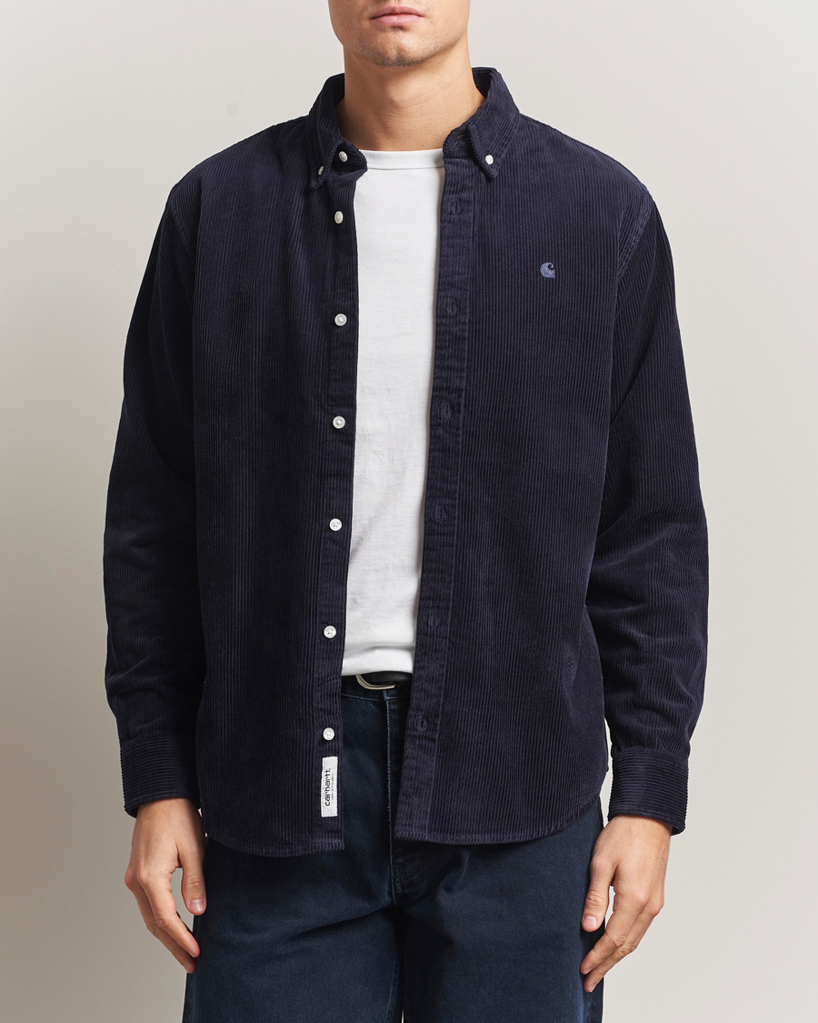 Carhartt WIP Madison Cord Shirt Dark Navy at CareOfCarl.com