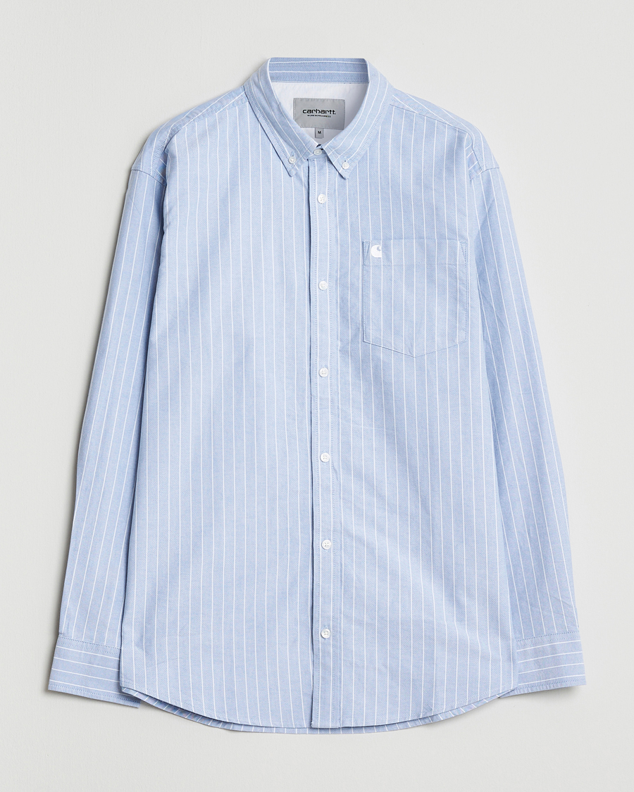 Men | Shirts | Carhartt WIP | Cassel Striped Oxford Blue