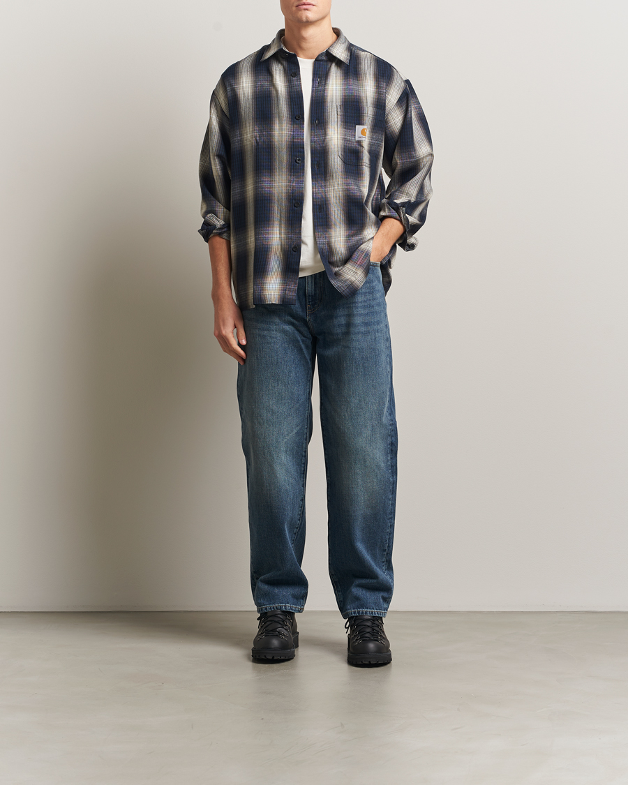 Men | Trousers | Carhartt WIP | Aaron Pant Camano Denim Dark Used