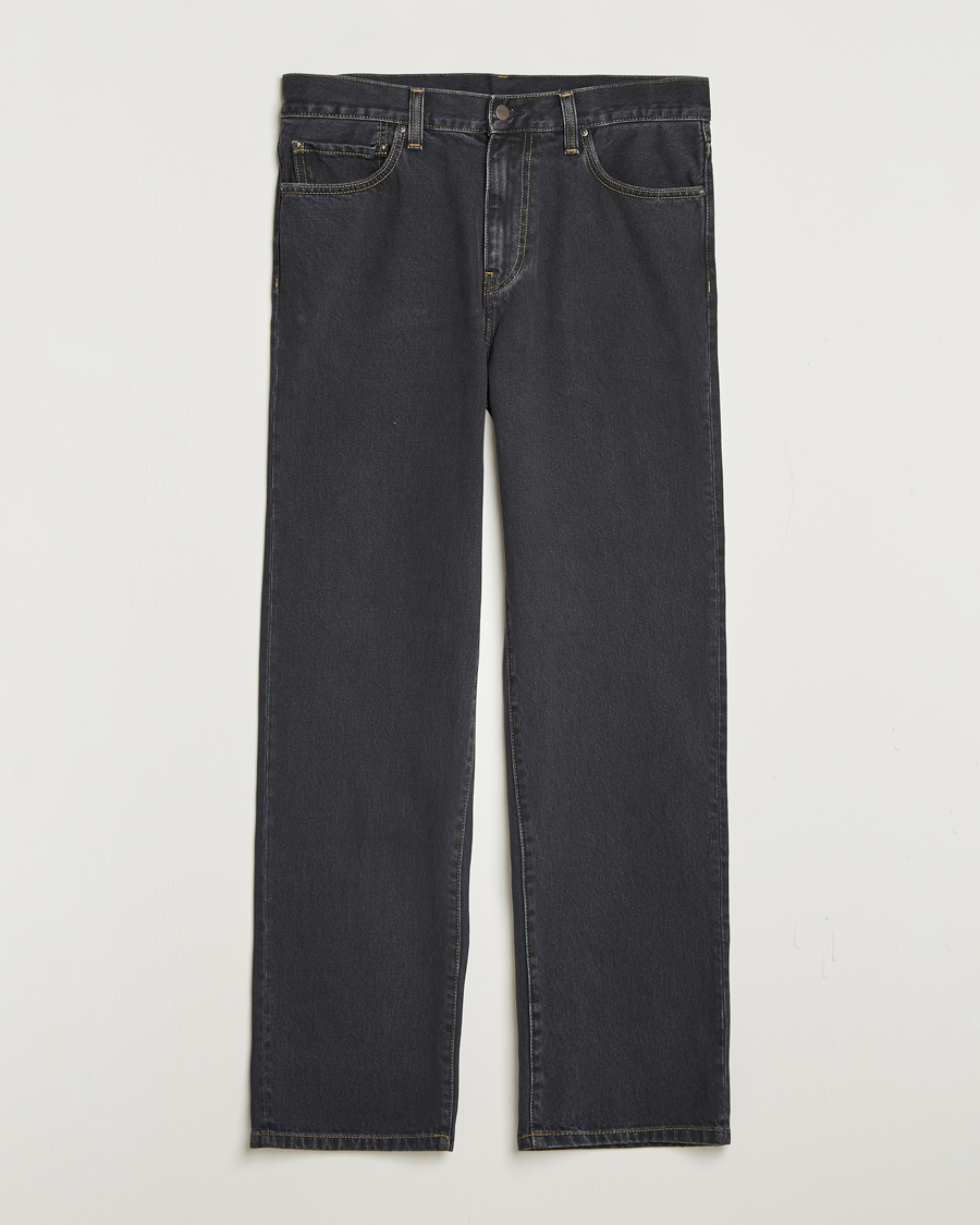 Men | Jeans | Carhartt WIP | Aaron Pant Smith Denim Black Stone Wash