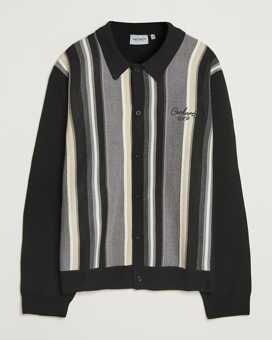 Men | Sweaters & Knitwear | Carhartt WIP | Bainter Striped Cardigan Black